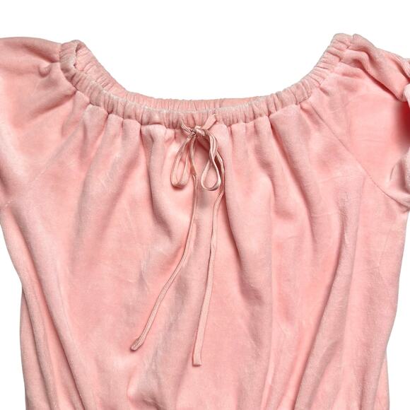 Juicy Couture Black Label | Women | Blush Pink Soft Velour Mini Dress | Small - Picture 11 of 13